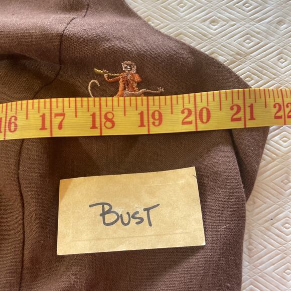 VTG Plaza South Petite Women's Size 16P Dressy Dancing Monkeys Fully Lined Crop - Picture 11 of 12